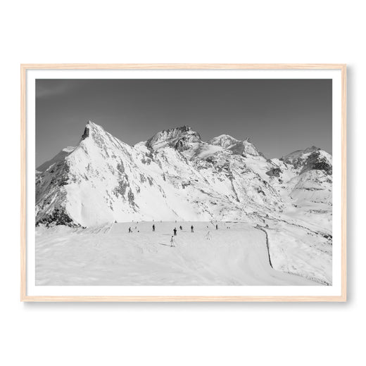 Skiers In The Swiss Alps