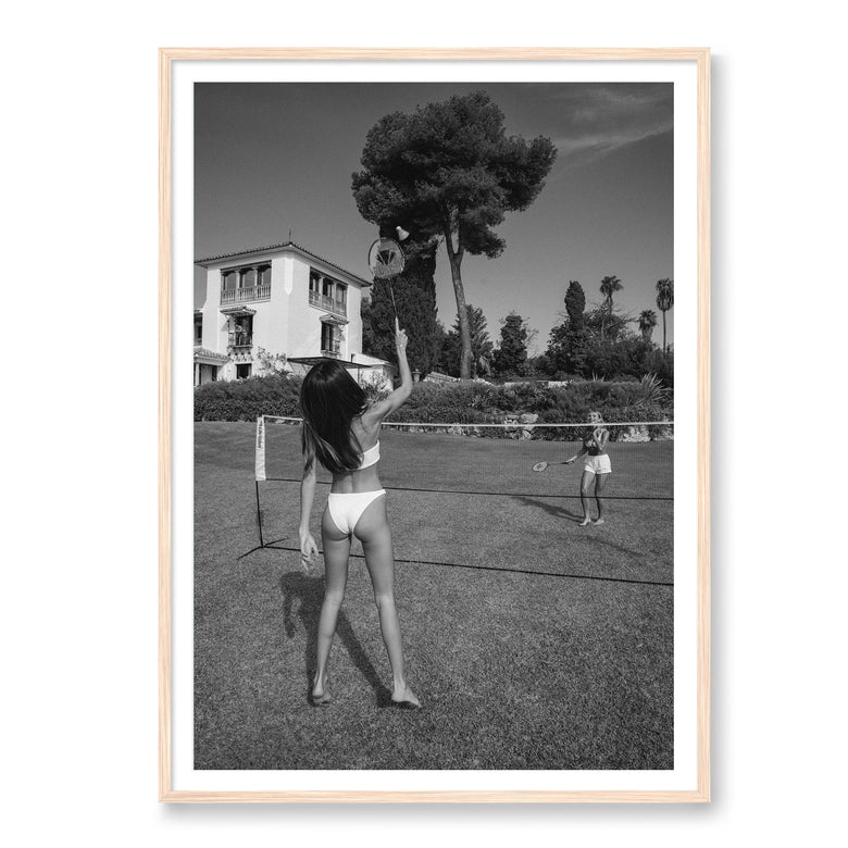 Badminton At The Villa BW