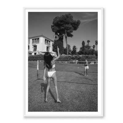 Badminton At The Villa BW