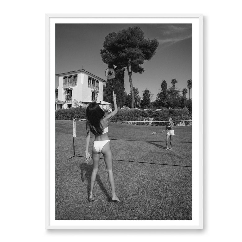 Badminton At The Villa BW